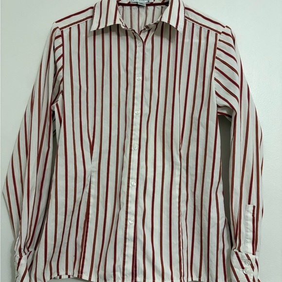 Pendleton Tops - Pendleton woman’s  Red and White Striped Shirt